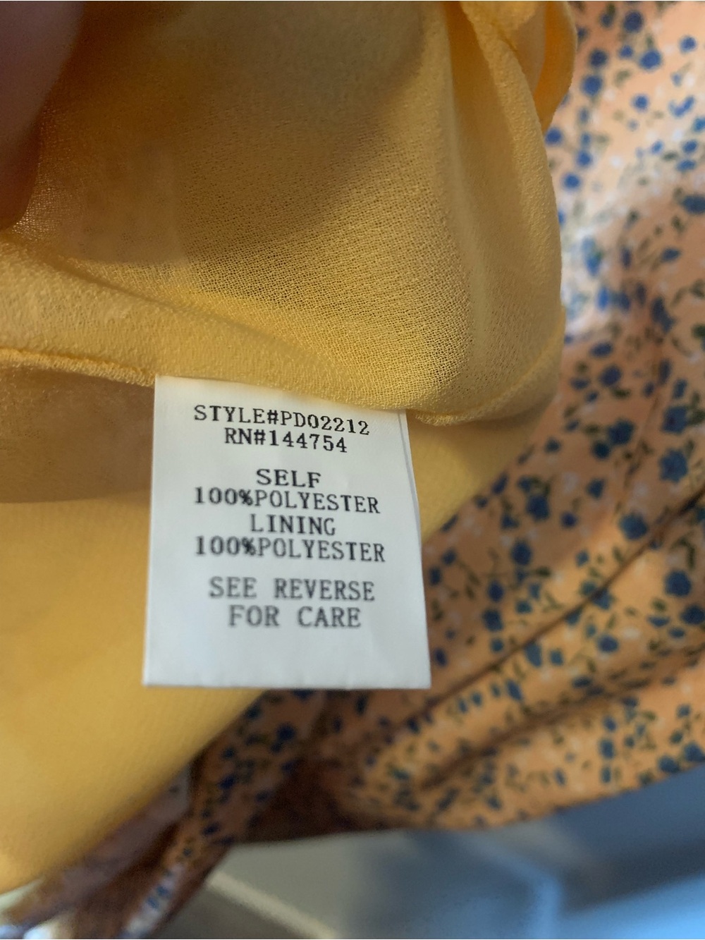 DAVI & DANI Cream Lace-Neckline Yellow Floral Midi Dress 1X - Picture 7 of 8